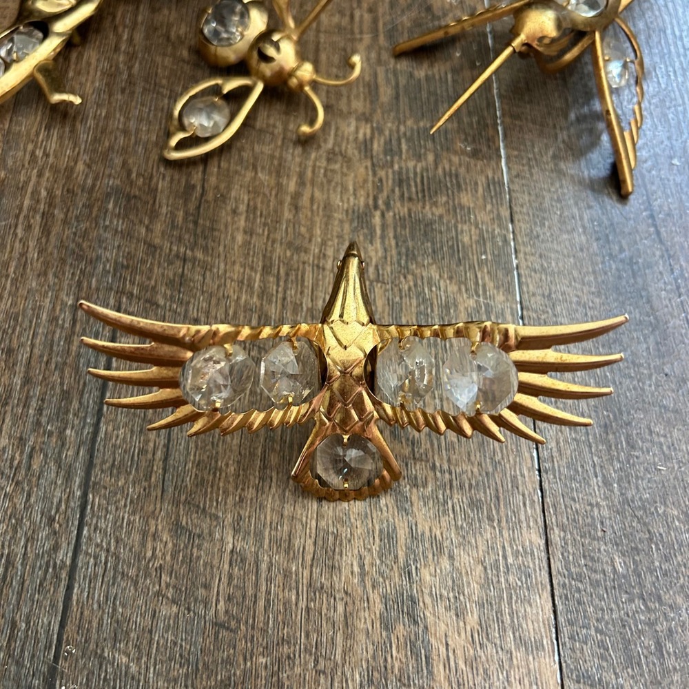 Mascot Crystal Delight 24k Gold Plated Eagle Cat 4 Vintage 1996 SunCatcher - Picture 5 of 7
